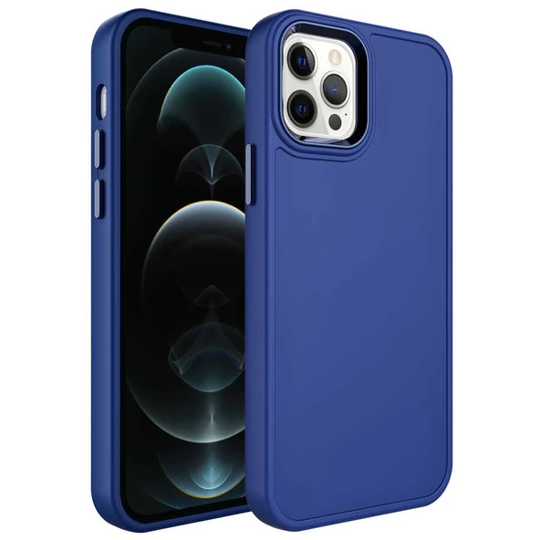 Vendas iPhone 14 Pro Uyumlu (14 Pro) Pastel Serisi Metal Kamera Çerçeve ve Buton Tasarımlı Darbe Dirençli Silikon Kılıf