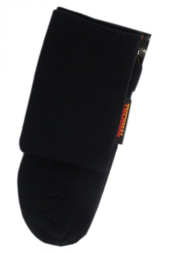 Aykut Yeni Üretim Dikişsiz Erkek için Sıcak Tutan Havlu Çorap Lacivert 40-44 5735 - 3