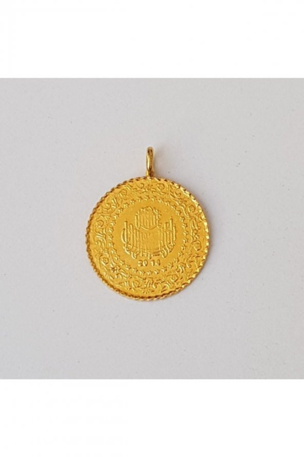 22 Ayar Altın Kaplama Kulplu Tarihli Imitasyon Çeyrek Altın - 201 - 4