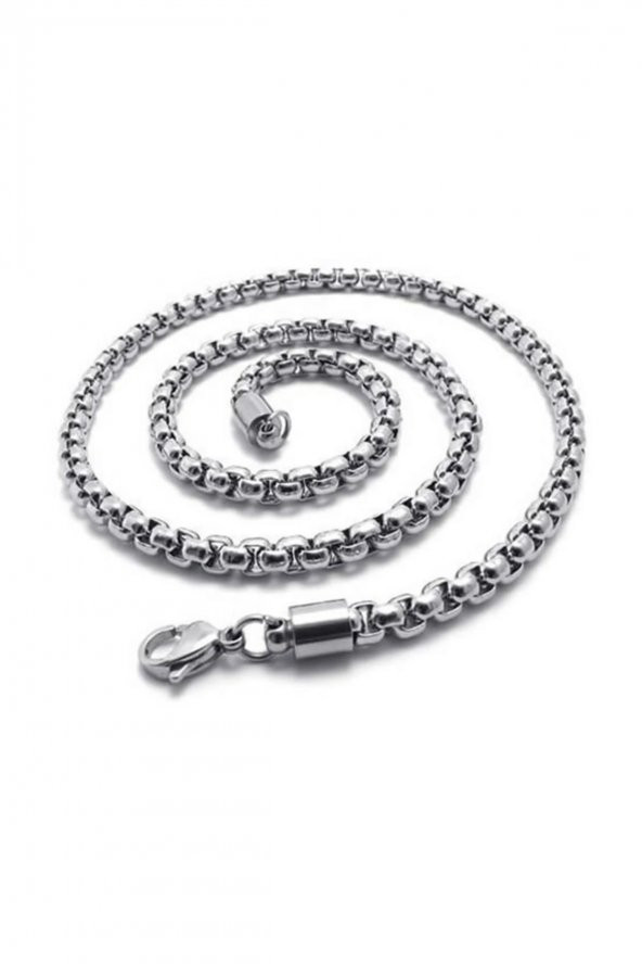 Iç Içe Geçmeli Arnavut Asansör Erkek Kolye Zincir 3Mm 65Cm - 184 - 3
