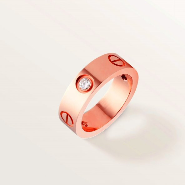 Kartier Taşlı Yüzük Rose Renk 19 Numara - 548 - 4