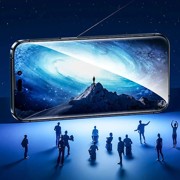 Vendas iPhone 14 Plus Uyumlu (14 Plus) Tam Uyumlu 0.3mm V-Pro Gizleyen Privacy Hayalet Ekran Koruyucu 2 Adet - 7
