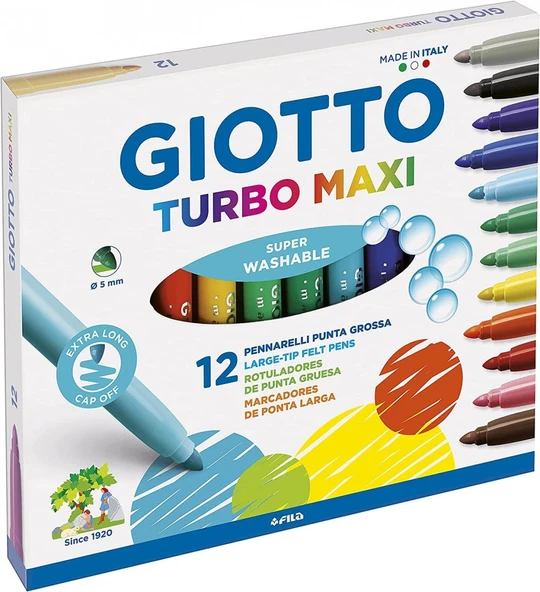 Giotto Turbo Maxi 12'li Keçeli Kalem / 454000