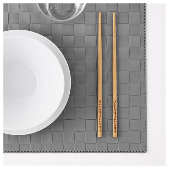 Bambu Yemek Çubukları 4Lü MeridyenDukkan Bambu 4 çift Dekoratif Desenli Çubuklar - 3