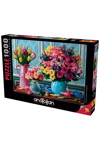 Anatolian 1000 Parçalık Puzzle - Rengarenk Buketler 1130