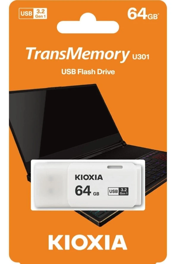 Kioxia 64 GB Beyaz USB 3.2 Gen 1 Flash Bellek 64 GB