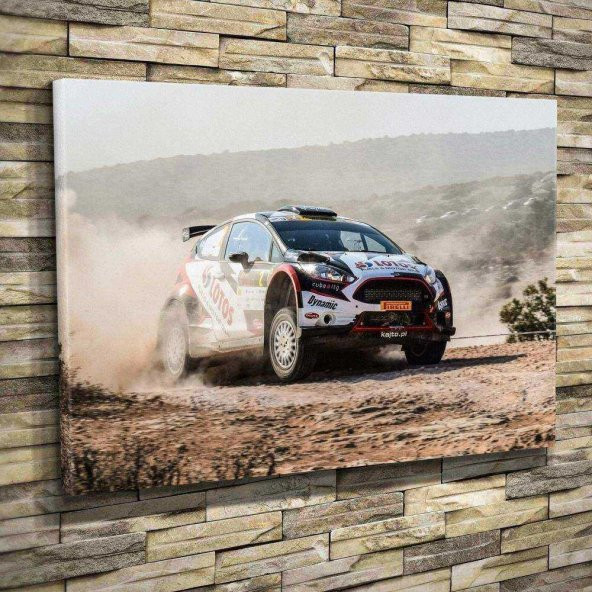 Ford Focus Rally - Yarış Arabası -Spor Otomobil -Hız - 50x70cm Dekoratif Kanvas Tablo