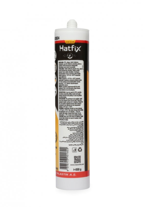 Hatfix Silikonize Mastik Beyaz 450Gr - 2