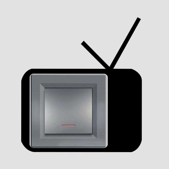 Tv Şeklinde Tasarım Priz Sticker Duvar Dekorasyon Çıkartma