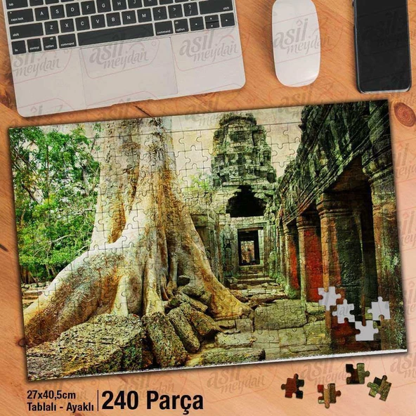 Asil Hobi Tarih - Antika - Eski - Sütun - Mimari Yapboz-Ayak Destekli Çerçeveli 240 Parça Puzzle