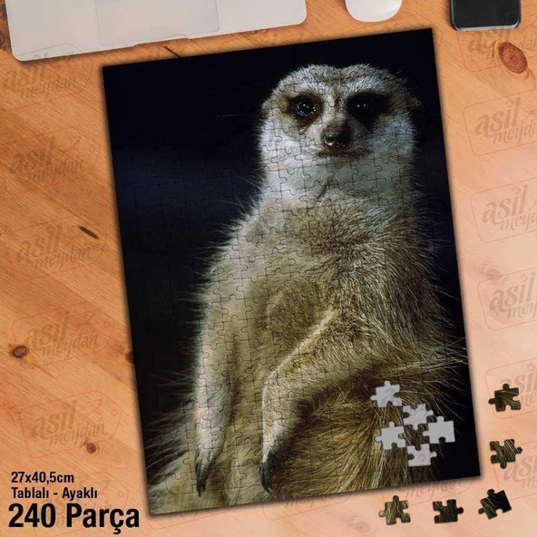 Asil Hobi Mirket - Hayvan - Vahşi Yaşam Yapboz - Ayak Destekli Çerçeveli 240 Parça Puzzle