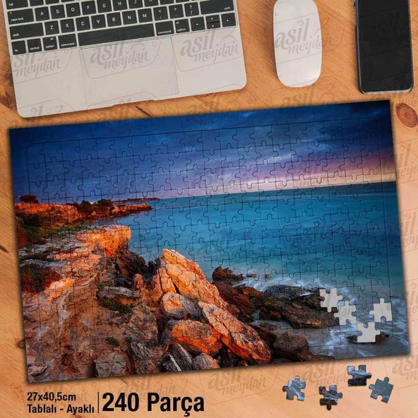 Asil Hobi - Deniz - Doğa - Manzara - Kayalıklar - Tabiat - Yapboz - Ayak Destekli 240 Parça Puzzle