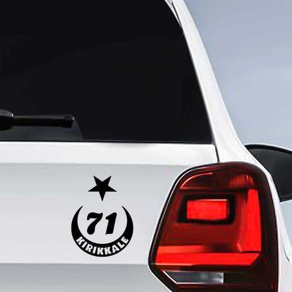Ay Yıldız Kırıkkale Plakası 71 Sticker, Oto, Araba, Araç, Etiket, Aksesuar