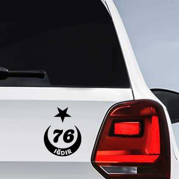 Ay Yıldız Iğdır Plakası 76 Sticker, Oto, Araba, Araç, Etiket, Aksesuar