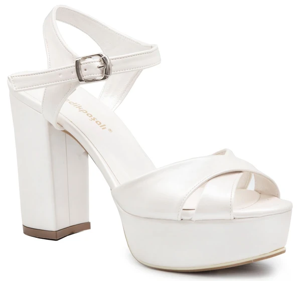 Gedikpaşalı Ays 23K 7232 Beyaz Bayan Ayakkabı Abiye ürün görseli