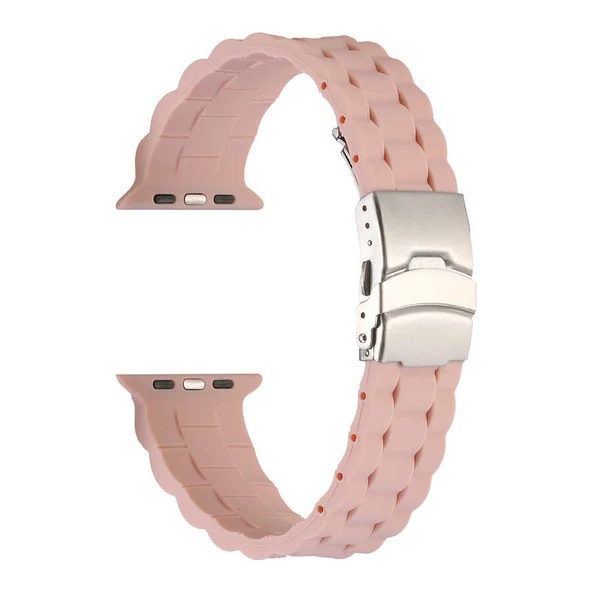 Vendas Apple Watch 42mm Uyumlu Kademe Ayarlı Silikon Kordon - 8