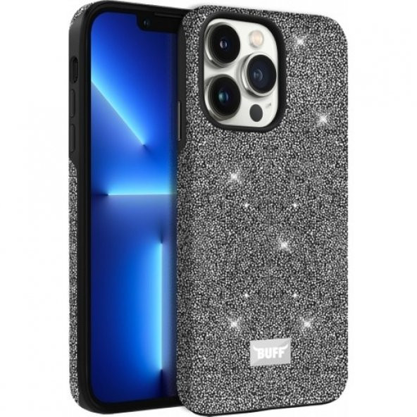 Buff iPhone 13 Diamond Series Kılıf Dark Silver