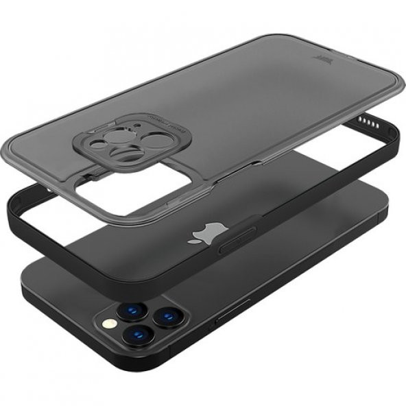 Buff iPhone 11 Pro Max Hybrid Corner Kılıf Black - 2
