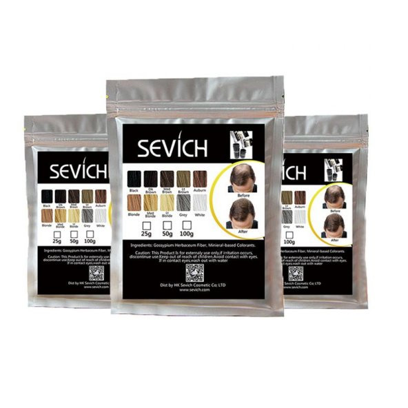 SEVİCH TOPPİK 100 GR ORTA KAHVE ( MED BROWN ) TOPİK SAÇ TOZU SAÇ FİBERİ KERATİN - 3