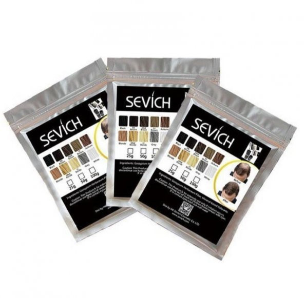 SEVİCH TOPPİK 100 GR ORTA KAHVE ( MED BROWN ) TOPİK SAÇ TOZU SAÇ FİBERİ KERATİN - 4