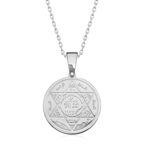 ​925 Ayar Gümüş Süleyman Mührü Gümüş Kolye ürün görseli