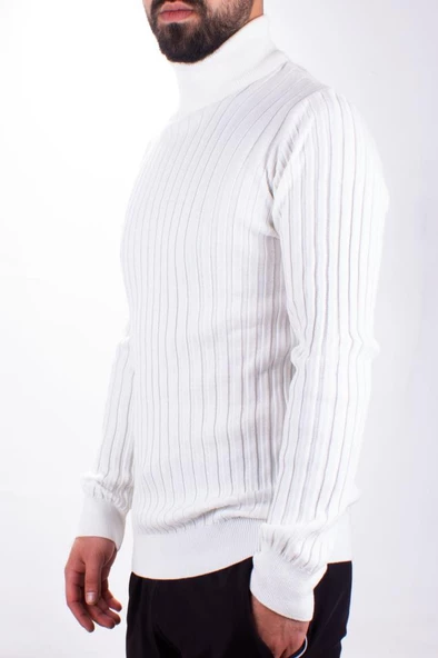 Twister 3625 Ekru Balıkçı Yaka Erkek Kazak - Resim 3