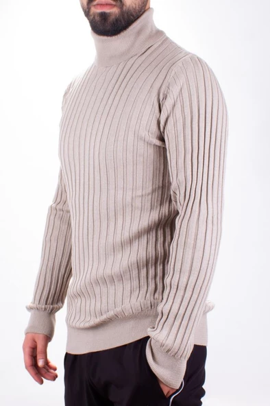 Twister 3625 Bej Balıkçı Yaka Erkek Kazak - 3