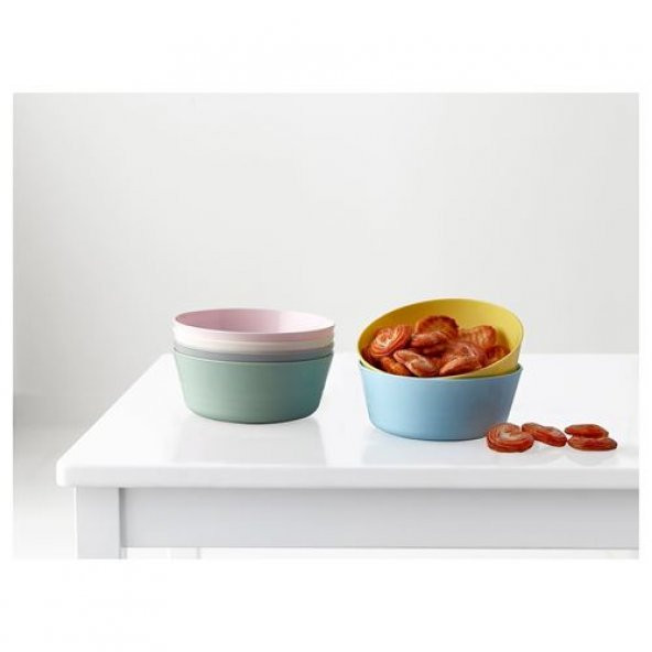 6 LI Çocuk Yemek Kasesi - Kase Seti Pastel Renkler MeridyenDukkan 6 Adet Çap: 12 cm - 2