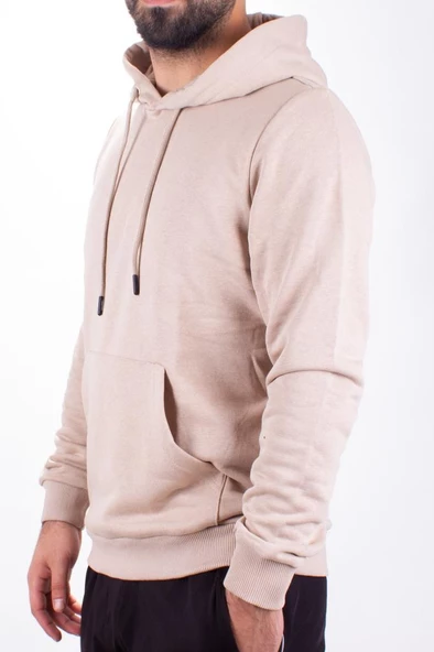 Twister 2732 Bej Kapüşonlu Erkek Sweatshirt - 3