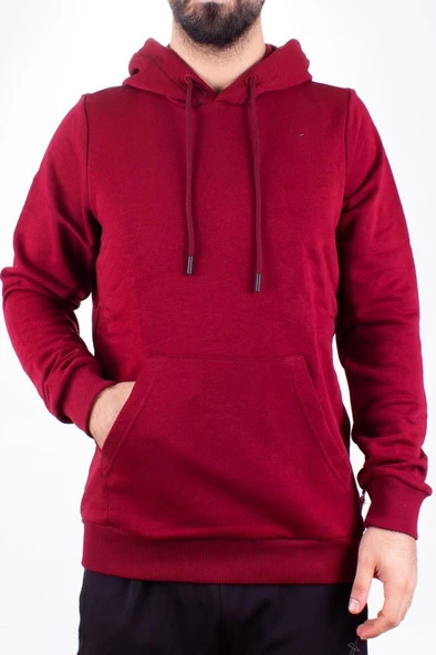 Twister 2732 Bordo Kapüşonlu Erkek Sweatshirt - 2