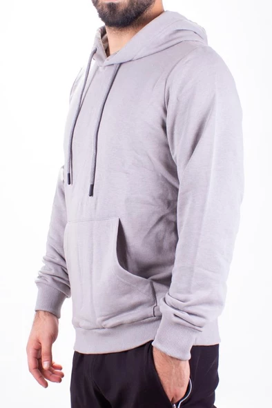 Twister 2732 Gri Kapüşonlu Erkek Sweatshirt - 3