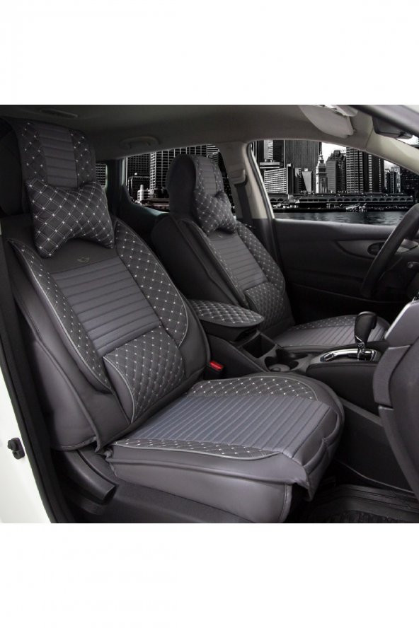 ACKSTRELTFÜMETP2001-27 Mercedes Citan Lüks Deri Oto Koltuk Kılıfı Ön/Arka Set