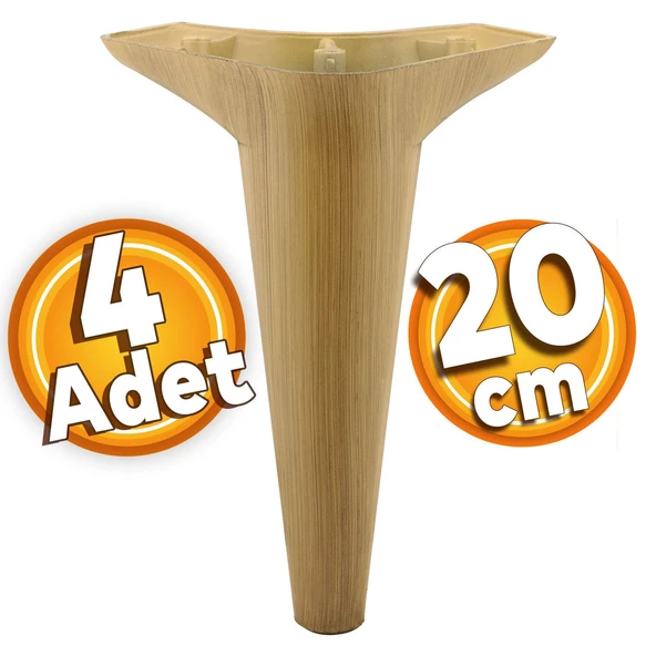 Aspen Lüks Mobilya Kanepe Koltuk Tv Ünitesi Konsol Ayağı Ayakları 20 Cm (4 ADET)