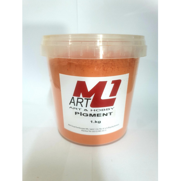 M1 ART Toz Pigment Boya TURUNCU 1.kg -Epoksi Reçine-Poliüretan Reçine-Polyester Reçine-Mum Boyası