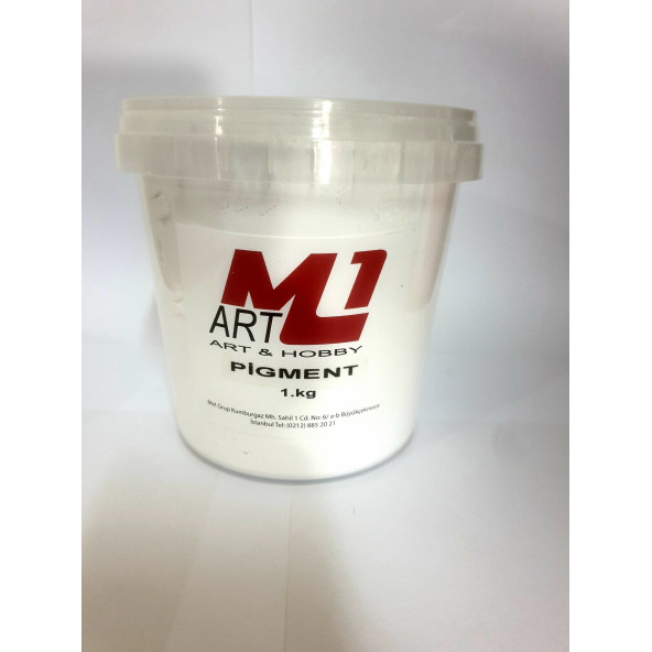 M1 ART Toz Pigment Boya BEYAZ 1.kg -Epoksi Reçine-Poliüretan Reçine-Polyester Reçine-Mum Boyası