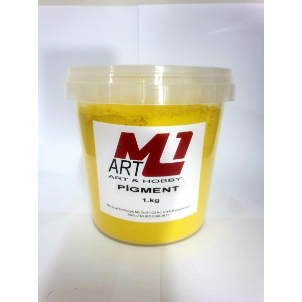 M1 ART Toz Pigment Boya SARI 1.kg -Epoksi Reçine-Poliüretan Reçine-Polyester Reçine-Mum Boyası - 1