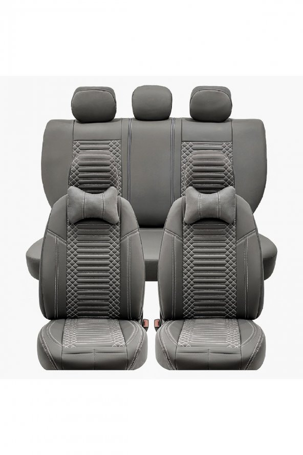 ACKSTRP2EXCFÜME001-342 SsanYoung Musso Grand Lüks Deri Oto Koltuk Kılıfı Ön/Arka Set EXCLUSIVE