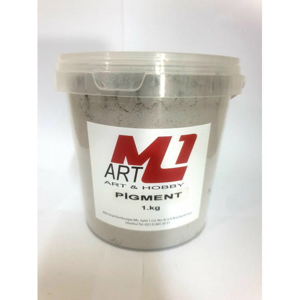 M1 ART Toz Pigment Boya GRİ 1.kg -Epoksi Reçine-Poliüretan Reçine-Polyester Reçine-Mum Boyası