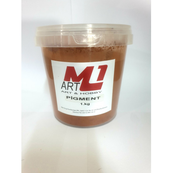 M1 ART Toz Pigment Boya KAHVE 1.kg -Epoksi Reçine-Poliüretan Reçine-Polyester Reçine-Mum Boyası