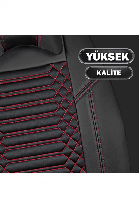 ACKSTRP2SYHKRMZEXC001-59 
Fiat Brava Lüks Deri Oto Koltuk Kılıfı Ön/Arka Set EXCLUSİVE Siyah-Kırmızı - 5