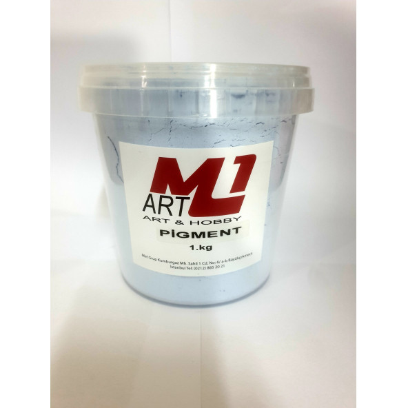 M1 ART Toz Pigment Boya AÇIK MAVİ 1.kg -Epoksi Reçine-Poliüretan Reçine-Polyester Reçine-Mum Boyası