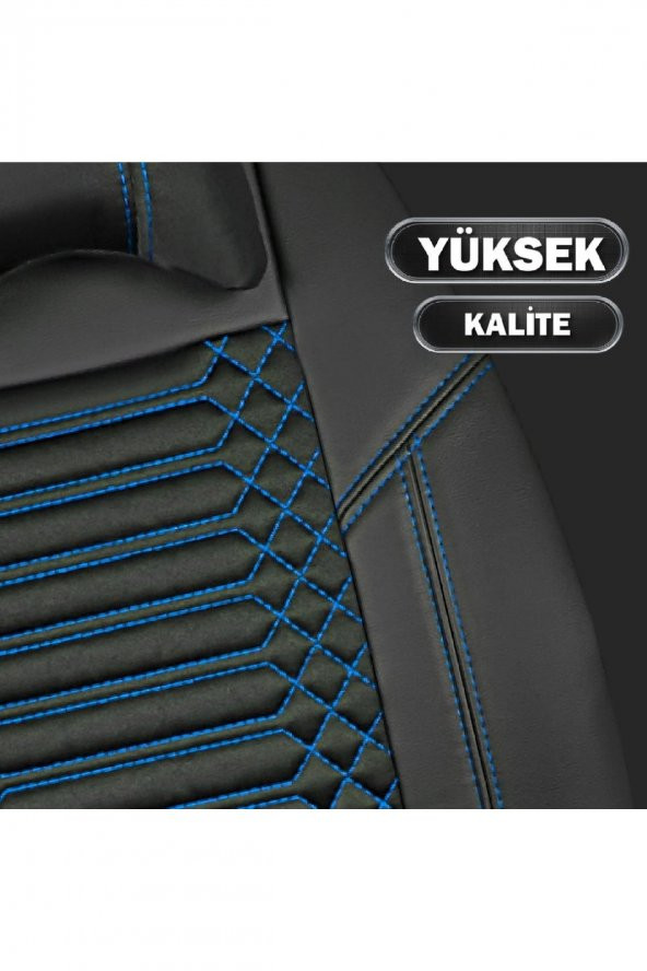 ACKSTREXCSYHMAVİ001-72 
Fiat Uno Lüks Deri Oto Koltuk Kılıfı Ön/Arka Set EXCLUSİVE - 5