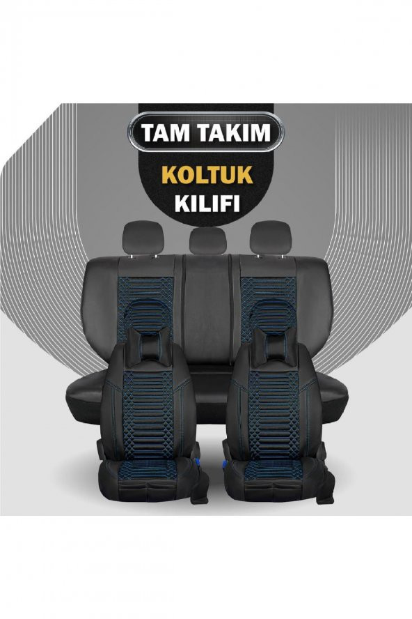 ACKSTREXCSYHMAVİ001-109 
KİA Ceed ESKİ Lüks Deri Oto Koltuk Kılıfı Ön/Arka Set EXCLUSİVE - 2