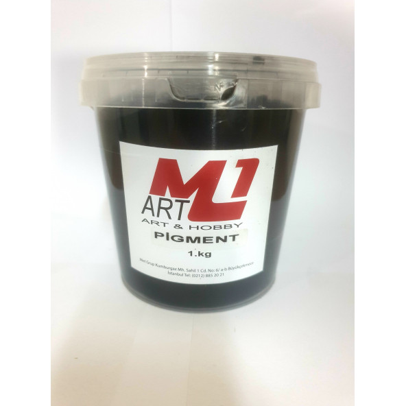 M1 ART Toz Pigment Boya SİYAH 1.kg -Epoksi Reçine-Poliüretan Reçine-Polyester Reçine-Mum Boyası