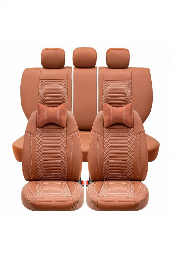 ACKSTREXCTRÇNP001-262 Citron C4 Cactus Lüks Deri Oto Koltuk Kılıfı Ön/Arka Set EXCLUSIVE Exclusıve - 4