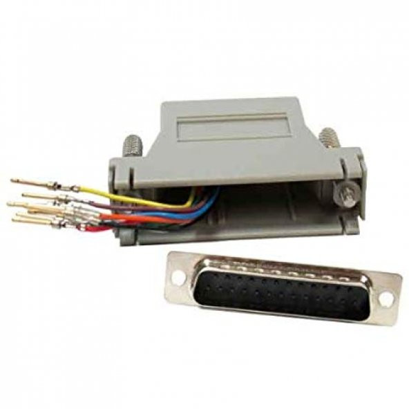 D-Sub 25 Pin Erkek - RJ45 Dişi Modüler Çevirici