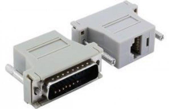 D-Sub 25 Pin Erkek - RJ45 Dişi Modüler Çevirici - 2