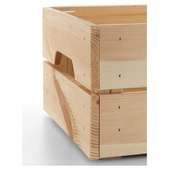 Dekoratif Kutu, Çam MeridyenDukkan Ölçü 23x31x15 cm Ev Düzen Kutu Sepet Masif Çam Ağacı - 5