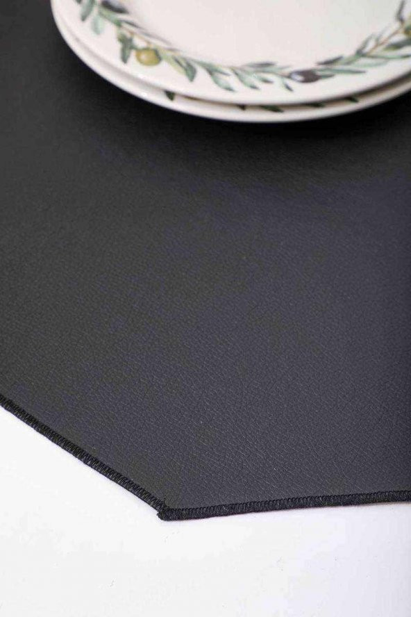 140X40 Deri Runner Siyah - 5
