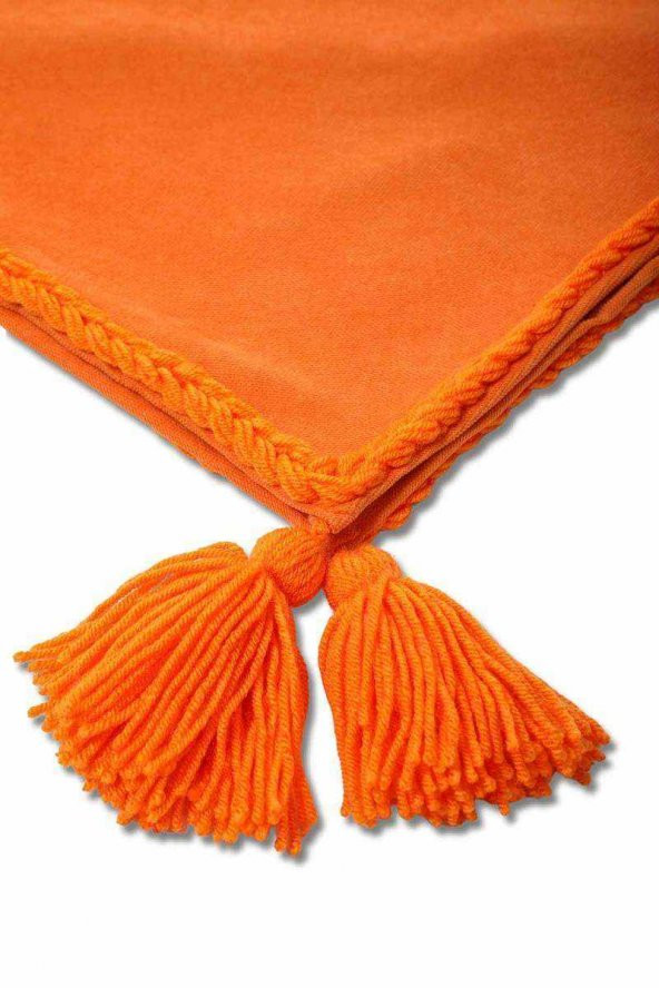 120X40 Püsküllü Runner,Turuncu,R-31O - 4